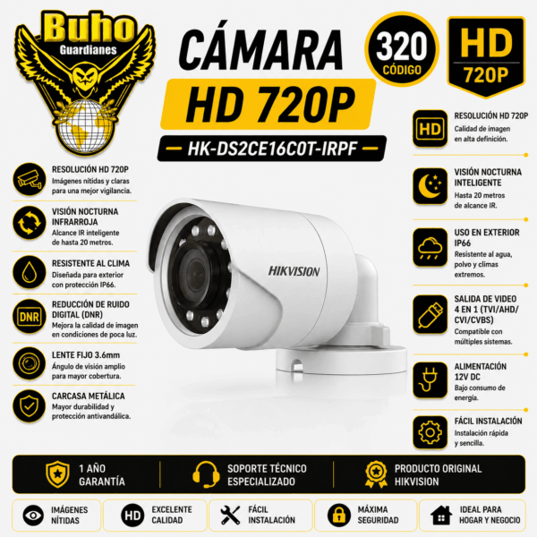 320-BULLET 720P IR20M 2.8MM