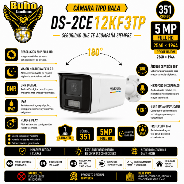 351-BULLET DOBLE LENTE 180° 3K COLORVU