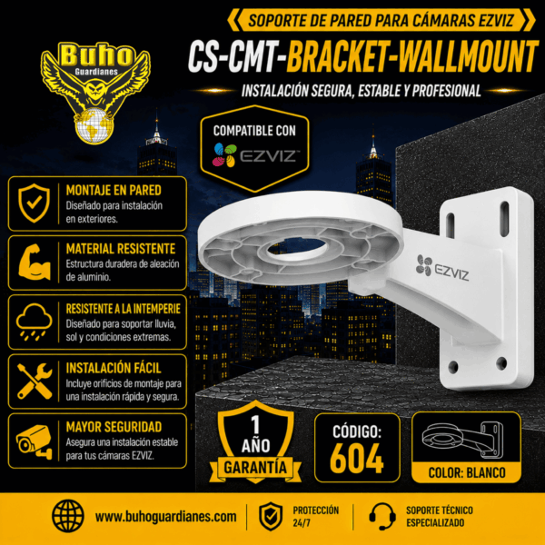 SOPORTE INTERIOR PARA PARED P/CAMARA PT C/MOV