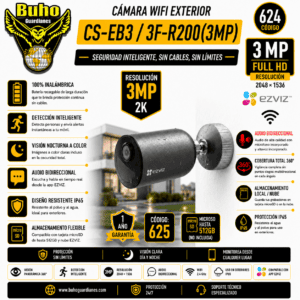 624 - CS-EB3 CAM IP CON BATERIA 5200mAh CON PANEL SOLAR