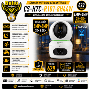 629 - CAM IP PT LENTE DUAL INTERIOR 8MP WIFI LENTE 2.8+6MM (3)