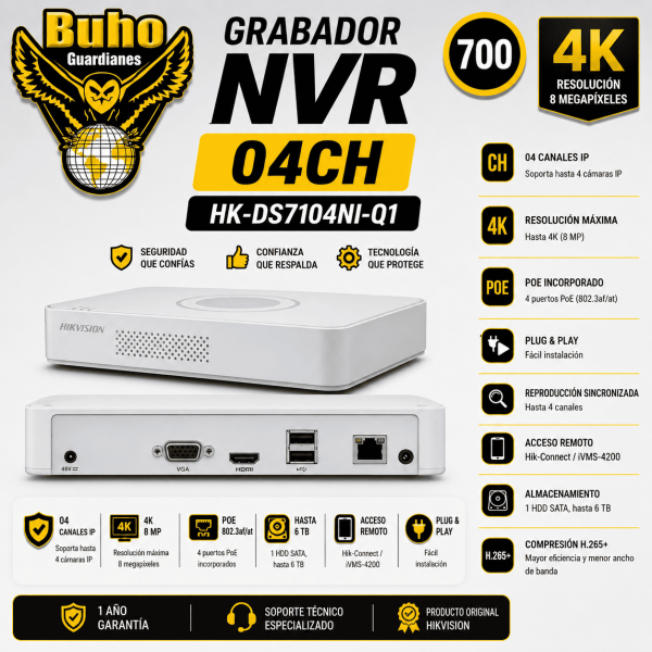 700-NVR 4CH 1 SATA