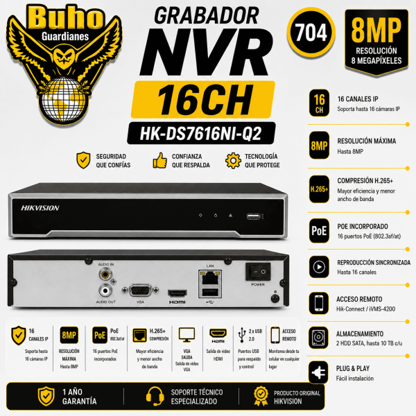 704-NVR 16CH 2 SATA