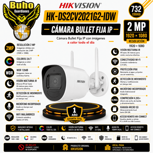 732-BULLET IP WIFI EXTERIOR 2MP IR10M 2.8MM