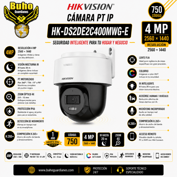 750-DOMO IP 4MP PANTILT P/EXTERIOR IR 30M 2.8MM C/AUDIO (2)