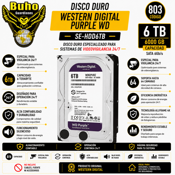 803-DISCO DURO PURPLE WD 6TB SATA