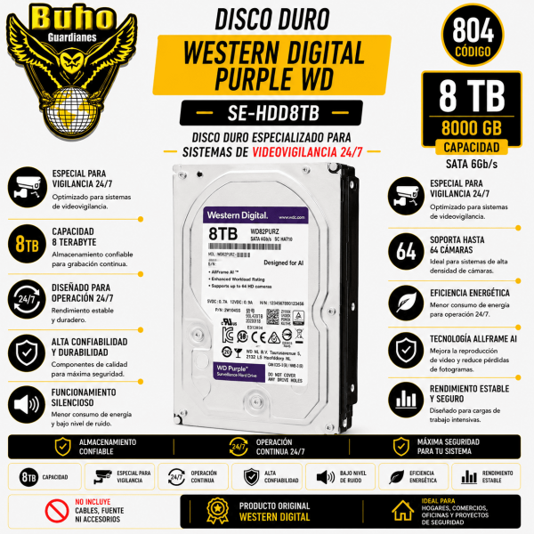 804-DISCO DURO PURPLE WD 8 TERAS SATA