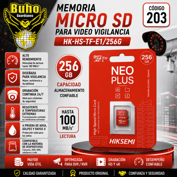 205-MEMORIA MICRO SD 256GB NEO PLUS