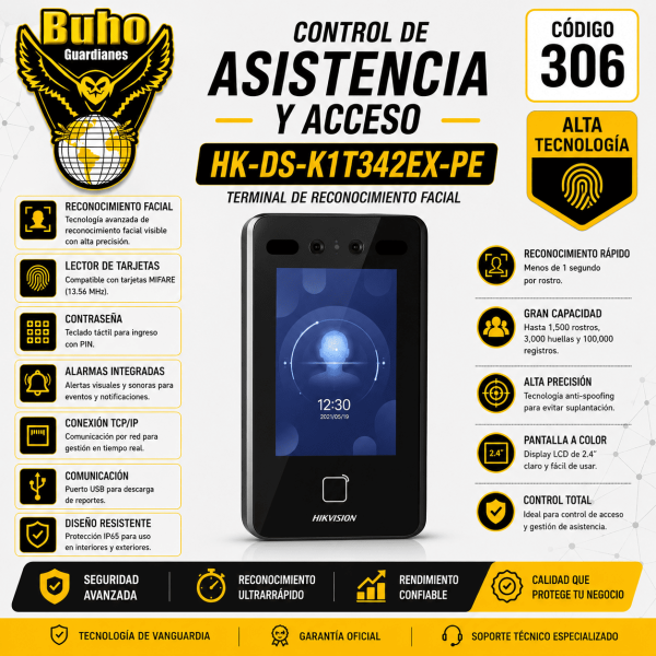 306-CONTROL ACCESO ASISTENCIA EXTERIOR|SOPORTA PoE|IP65|AUDIO BIDIREC|1,500 ROSTROS|3,000 TARJ EM (2)