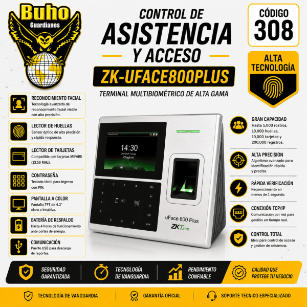 308-CONTROL DE ACCESO Y ASISTENCIA BIOMETRICO