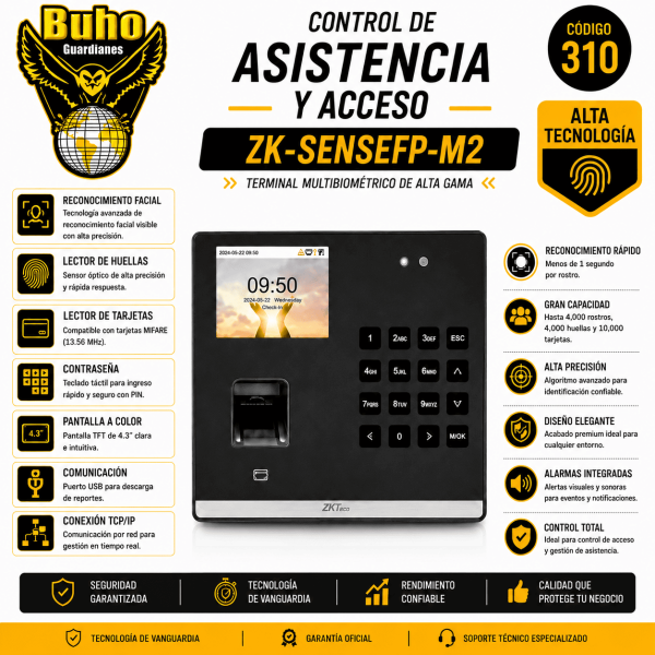 310-CONTROL DE ASISTENCIA ADMS 3000 HUELLA Y TARJETA. 150,000 EVENTOS. BATERIA DE RESPALDO