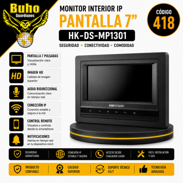 418 - MONITOR LCD PANTALLA TACTIL 7" CON SOPORTE