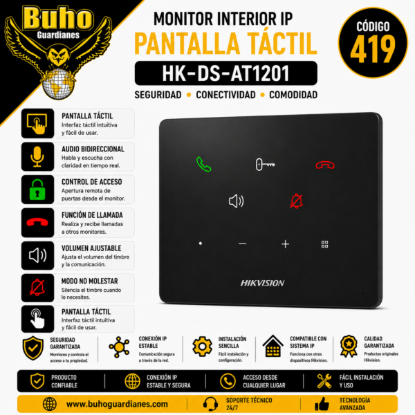 419 - ANEXO INTERIOR SIN PANTALLA PARA VIDEOPORTERO