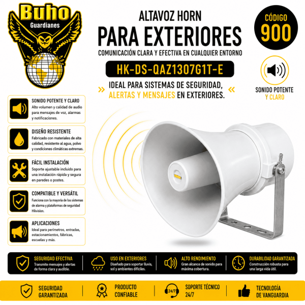 900-ALTAVOZ IP 7 WATTS POE+ IP67 METALICA SALIDA 12VDC