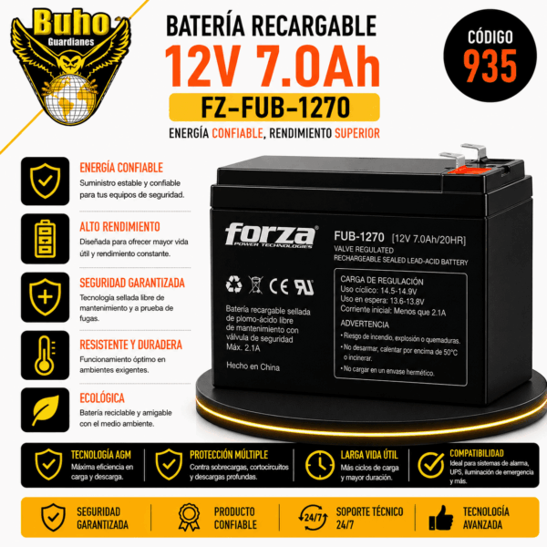935 - BATERIA SELLADA 12V / 7AMP (2)
