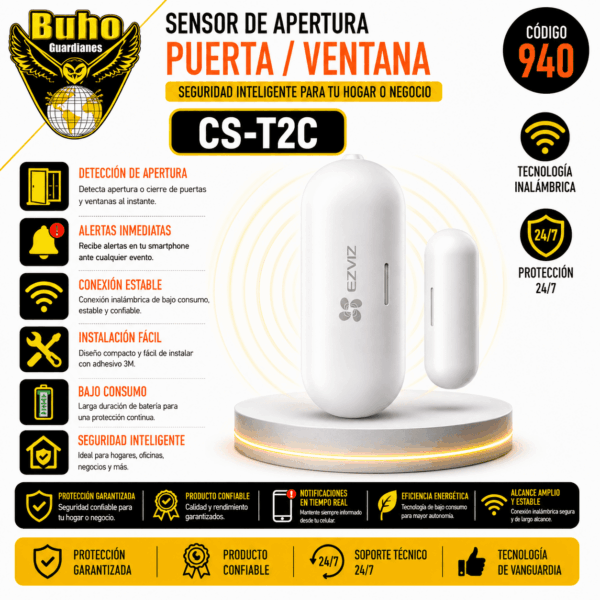 940 - MAGNETICO INALAMBRICO PARA PUERTAS Y VENTANAS