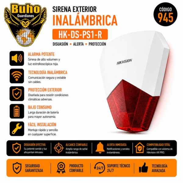945 - SIRENA CABLEADA CON LUZ