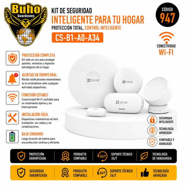 947 - XX KIT ALARMA INALAMBRICO. INC: A3 + TC1 + TC2 + TC3