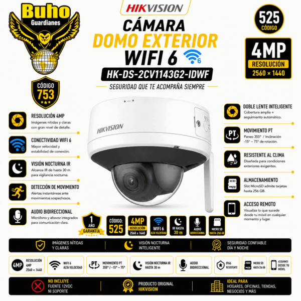 525-EASYLINK DOMO WIFI 4MP 2.8MM IR30M D-WDR