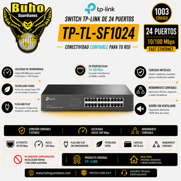 1003-SWITCH 24P 10/100MBPS