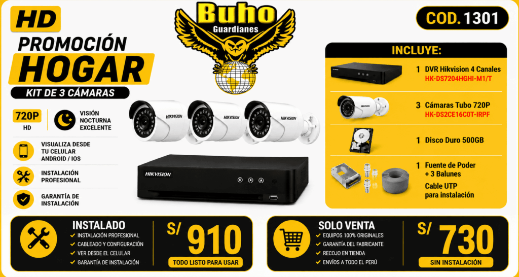kit de 3 camaras
