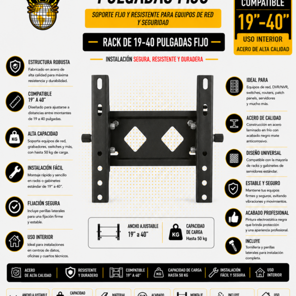 1210-RACK PARA TV DE 19-40 PULGADAS - FIJO