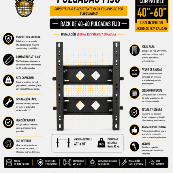 1211-RACK PARA TV DE 40-60 PULGADAS - FIJO